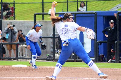 Duke pitcher Cassidy Curd throws against Howard in the regional round of the NCAA Tournament on Friday, May 16, 2025, in Durham, North Carolina.